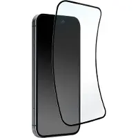 Puro Flexible Glass D3O Hybridglass med svart ramme for iPhone 16 Pro Max