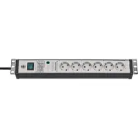 Brennenstuhl 19" ÜSS 60.000A Premium-Line 6-gang svart/lysegrå, 3m