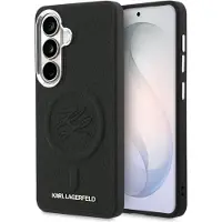 Karl Lagerfeld MagSafe-etui med pregede ringinitialer for Samsung Galaxy S26+ - Svart