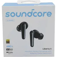 Soundcore Liberty 5 - True wireless-hodetelefoner med mikrofon - i øret - Bluetooth - aktiv støydemping - svart