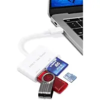 24hShop Kortleser USB Type-C til SD/MicroSD + USB