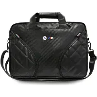 BMW -laptoptaske Carbon Pockets & Metal Logo 16 svart
