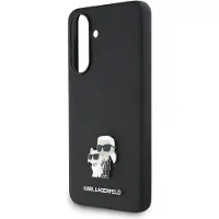 Karl Lagerfeld Samsung Galaxy A56 Saffiano Metal Karl and Choupette-deksel - Svart