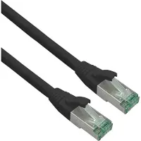 Helos patchkabel Cat 6a Superflex S/FTP RJ45 svart 15m AWG26/7 GHMT