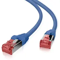 Helos patchkabel Cat 6 S/FTP RJ45 blå 20 m AWG27/7 LSZH GHMT