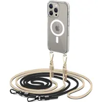 Tech-Protect FlexAir kjedeveske med MagSafe for iPhone 15 Pro - Svart/Beige