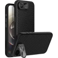 NILLKIN CarboProp magnetisk etui med kameradeksel og stativ for iPhone 16e / 17e - Svart