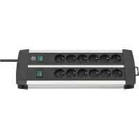Brennenstuhl Premium Alu Line Rack Strømpanel 12 Uttak Rackstrømpanel 8 Uttak 1.5 M
