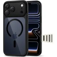 Tech-Protect Magpeak Magsafe CC-etui for iPhone 17 Pro Max - klar svart