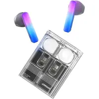 JOYROOM TWS JR-TC1 IceLens Series wireless headphones with LED lights - black