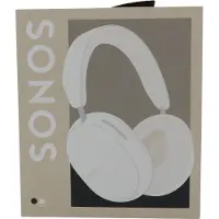Sonos Ace - Hodetelefoner med mikrofon - full størrelse - Bluetooth - kablet, trådløs - aktiv støydemping - bløt hvitt
