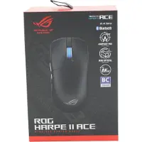 Asus ROG Harpe II Ace - Mus - høyrehendt - optisk - 6 knapper - trådløs, kablet - USB 2.0, 2.4 GHz, Bluetooth 5.1 - USB trådløs mottaker - svart