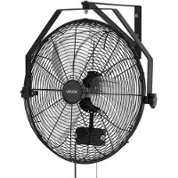 Vevor Veggmontert Vifte, 450 mm Veggmontert Hengende Vifte med IP44-klassifisert beskyttelse, 3-trinns, Lang Luftstrøm, Justerbar Rotasjonsvinkel, Kraftig for Industri, Kommersiell, Garasje, Verksted,