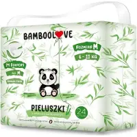 Bamboolove engangs babydbleier i bambusfiber str. M 24 stk
