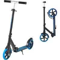 Vevor sparkesykkel for barn fra 8 år, tenåringer og voksne, sparkesykkel med to hjul for småbarn, justerbart styre, bredt sklisikkert dekk, sammenleggbar lettvektsramme for gutter og jenter opptil 99,