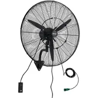 Vevor Veggmontert Vifte, 760 mm Veggmontert Hengende Vifte med Oscillerende &amp; Dugg, IP44-klassifisert, 3 Trinn, Kraftig Luftrekkevidde, Mekanisk Kontroll, Lang Luftstrøm For Industri, Kommersiell,