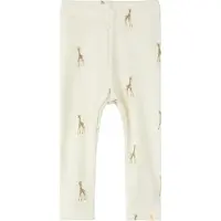 Lil´ Atelier Lil' Atelier Leggings - Rib - NbnGavo - Turtledue/Giraffe - - 74 - Leggings