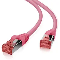 Helos patchkabel Cat 6 S/FTP RJ45 magenta 10m AWG27/7 LSZH GHMT