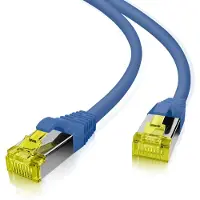 Helos patchkabel Cat 6a S/FTP RJ45 blå 10m AWG26/7 LSZH GHMT
