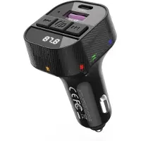 XO FM-sender med Bluetooth MP3 og USB-lading 30W