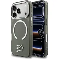 Karl Lagerfeld IML KL Script Logo MagSafe-etui for iPhone 17 Pro Max - Svart