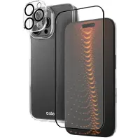 SBS D3O-sett til iPhone 16 Pro Max - etui + glass og kamerabeskytter - gjennomsiktig