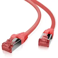 Helos patchkabel Cat 6 S/FTP RJ45 rød 30 m AWG27/7 LSZH GHMT