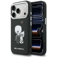 Karl Lagerfeld Karl & Choupette MagSafe-etui med logo på baksiden for iPhone 17 Pro Max - Svart
