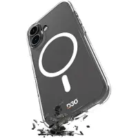 Puro Impact Clear D3O MagSafe silikonetui for iPhone 16 - gjennomsiktig