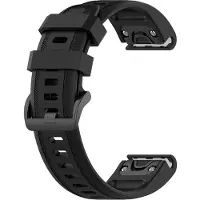 24hShop Armbånd i silikon til Garmin Fenix ​​​​6S - 20mm - Svart