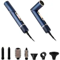 24hShop Emerio multistyler 8in1 med ionfunksjon og digitalt display / varmluftbørste / hårstyler