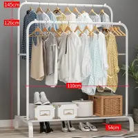 24hShop Klesstativ med 2 stenger