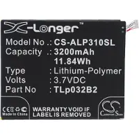 24.Se Nettbrettbatteri for Alcatel One Touch POP 7, P310A, One Touch Pixi 8 og andre.