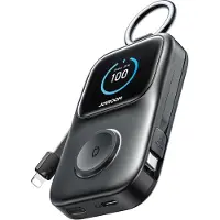 Dudao JR-W19 5000mAh Powerbank med 5W trådløs klokkelading - svart