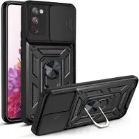 24hShop Beskyttelsedeksel med kamerabeskyttelse & Magnet Samsung Galaxy S20 FE Sort