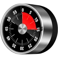24hShop Visuell kjøkkentimer med magnet i rustfritt stål