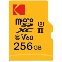 Kodak Msd 256gb Uhs-ii U3 V60 Pro +adapt Minnekort