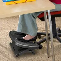 HOMCOM Justerbar fotstøtte til skrivebord / ergonomisk støtte med massasjeflate til føtter