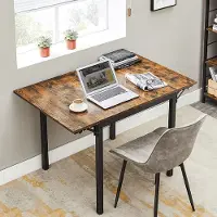 Vasagle Sammenleggbart bord for 2-4 personer for små rom - Rustic Brown/svart