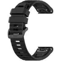 24hShop Armbånd i silikon til Garmin Fenix ​​​​6X - 26mm - Svart