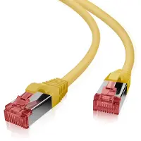 Helos patchkabel Cat 6 S/FTP RJ45 gul 10m AWG27/7 LSZH GHMT