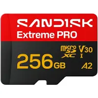 24hShop SanDisk Extreme PRO microSDXC 256 GB UHS-I U3 V30 / microSDXC minnekort