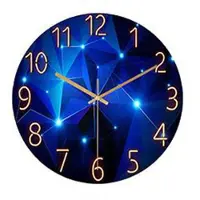 24hShop Veggklokke med vakker urskive - Digital Blue