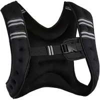 Everfitness Vektvest 3 kg - treningsvest / svart vektvest for løping, powerwalk og styrketrening