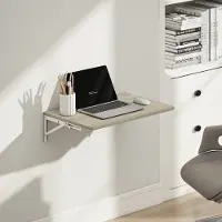 HOMCOM Nedfellbart veggbord 60 × 40 cm / veggmontert skrivebord / plassbesparende avlastningsbord