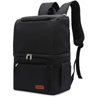 24hShop Kjøleryggsekk isolert 28 cm / kjølebag ryggsekk / lunsj ryggsekk med rom / kjølebag ryggsekk / mat ryggsekk - Svart