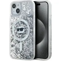 Karl Lagerfeld Liquid Glitter Choupette Head MagSafe-etui for iPhone 15 / 14 / 13 - gjennomsiktig