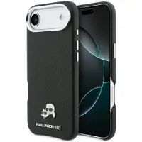 Karl Lagerfeld Karl & Choupette Head Pins Saffiano MagSafe-etui for iPhone Air - Svart