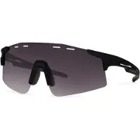 24hShop Sports solbriller svart med svart linse / sportssolbriller / UV-beskyttende solbriller / sykkelbriller