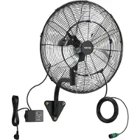 Vevor Veggmontert Vifte, 505 mm Veggmontert Hengende Vifte med Oscillerende &amp; Dugg, Fjernkontroll, IP44-klassifisert, 3 Trinn, 18T Timer, Temperaturkontroll, Kraftig for Industri, Kommersiell, Gar